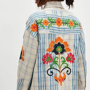 We The Free Embroidered Sashiko Shirt